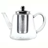 Tao Tea Leaf Glass Tea Pot With Stainless Steel Infuser, Loose Leaf, 800mL, Tall