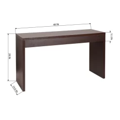 FurnitureR 48"L Console Table Vanity Desk - Walnut -Professional Office Supply Store 06d32e081c7bfdd311104be604e9425483e44436 square3022532 8