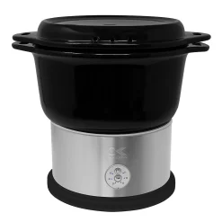 Kalorik Black Ceramic Steamer With Steaming Rack