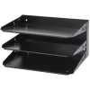 Merangue Metal 3-Tier Shelf, Letter - Black