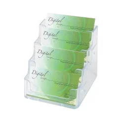 Staples Plastic 4-Pocket Business Card Holder