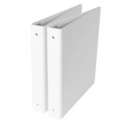 Bigso Box Of Sweden 1" Ringbinders - Letter Size - White - 2 Pack