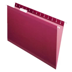 Pendaflex Premium Coloured Hanging File Folders - Legal Size - Burgundy - 25 Pack