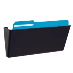 Deflecto EZ Link Stackable DocuPocket - 1 Pocket - Legal Size - Black