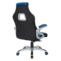 OSP Designs Silver Base Race Chair, Charcoal Grey With Blue Trim (RCS28736-EC2BL) -Professional Office Supply Store 127ecef19a77c53a0119068fa006b6841df3050b square2883709 4