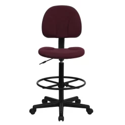 Flash Furniture Burgundy Fabric Drafting Chair (Cylinders: 22.5"-27"H Or 26"-30.5"H)