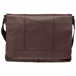 Mancini Milan Messenger Bag For 15" Laptop / Tablet - 16.25" X 3.25" X 12" - Brown