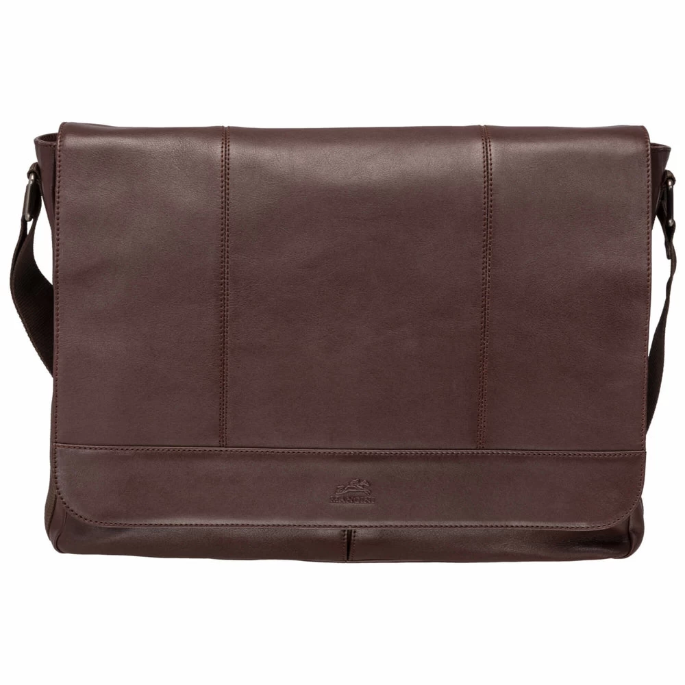 Mancini Milan Messenger Bag For 15" Laptop / Tablet - 16.25" X 3.25" X 12" - Brown 1 Mancini Milan Messenger Bag For 15" Laptop / Tablet - 16.25" X 3.25" X 12" - Brown