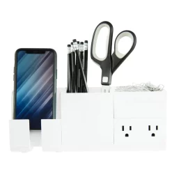 Bostitch Office Konnect Stackable Desk Organizer & Power Station - 4-Piece Set - White -Professional Office Supply Store 13ec9d785972efad8cfb49858d630d77b54ef0d4 square3005167 5