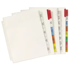 Avery 9" X 11" Big Tab Extra Wide Insertable Dividers For Laser And Inkjet Printers - 5 Tabs - Multi-colour -Professional Office Supply Store 19a887b9de8a74886bb58206ce3b166f66ace01e square852772 3