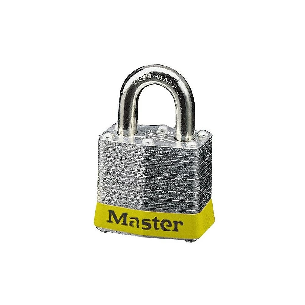 Master Lock Series 3 Laminated Steel Safety Padlocks, Yellow, 1-9/16" Body Width, 6 Pack (3YLW) 1 Master Lock Series 3 Laminated Steel Safety Padlocks, Yellow, 1-9/16" Body Width, 6 Pack (3YLW)