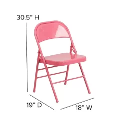 Flash Furniture HERCULES ColourBURST Series Bubblegum Pink Triple Braced & Double-Hinged Metal Folding Chair -Professional Office Supply Store 1fa0634acc3fcef180cd4bed989aebf8fccd0f26 square2407032 4