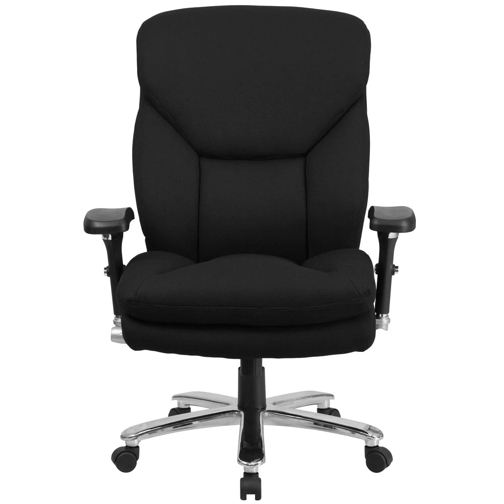 Flash Furniture HERCULES Series 24-7 Intensive Use Big & Tall Rated Executive Swivel Chair With Lumbar Knob - Black Fabric 1 Flash Furniture HERCULES Series 24-7 Intensive Use Big & Tall Rated Executive Swivel Chair With Lumbar Knob - Black Fabric