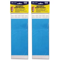 DuPont C-Line Tyvek Security Wristbands - Blue - 200 Pack (CLI89105-2)