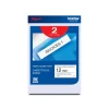 Brother Genuine MK2312PK Black On White Non-Laminated Tape For P-touch Label Makers - 12 Mm Wide X 8 M Long - 2 Pack