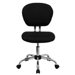 Flash Furniture Mid-Back Mesh Padded Swivel Task Chair With Chrome Base - Black