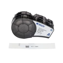 Brady M21 Series Pre-sized Harsh-Environment Polyester Labels - 0.75" X 2" - Black On White