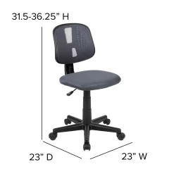 Flash Furniture Flash Fundamentals Mid-Back Grey Mesh Swivel Task Office Chair With Pivot Back, BIFMA Certified -Professional Office Supply Store 2bd7841c2a370140e8a71369c646473dbb1798a5 square2976072 10