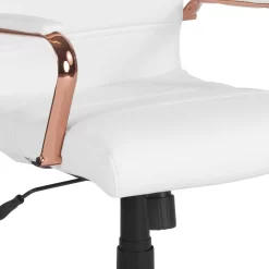 Flash Furniture Mid-Back Leather Executive Swivel Chair With Rose Gold Frame & Arms - White -Professional Office Supply Store 2f12e04c22a1b2541fee605013cf61744abbfc6b square2905336 6