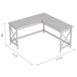 Safdie & Co. 57"W L-Shaped Computer Desk - Light Grey -Professional Office Supply Store 2fad0707c46f3dd4fb7ec4729d8d424f1bb4d0d4 square3028411 4