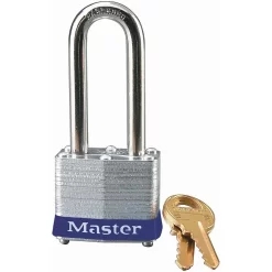 Master Lock Series 3 Laminated Steel Safety Padlocks, Blue, 1-9/16" Body Width, 4 Pack (3LHBLU)
