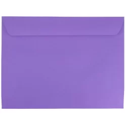 JAM Paper 9" X 12" Booklet Envelopes, Violet Purple Recycled, 50 Pack (1531752I)