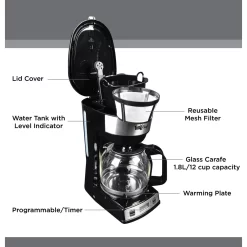 Total Chef Programmable Coffee Maker - Black And Stainless Steel 11 Total Chef Programmable Coffee Maker - Black And Stainless Steel -Professional Office Supply Store 33b9a3504db54b53fdbddf94334781a5f774132a square3019187 5