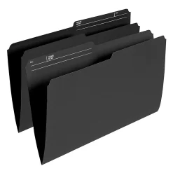 Staples Black File Folders - Letter Size - 100 Pack