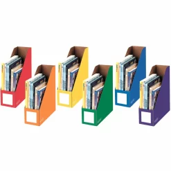 Bankers Box 4" Magazine File Holders, Assorted, 6 Pack