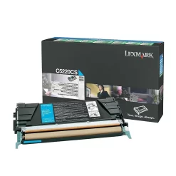 Lexmark™ Lexmark C522/524 Cyan Toner Cartridge (C5222CS), Standard
