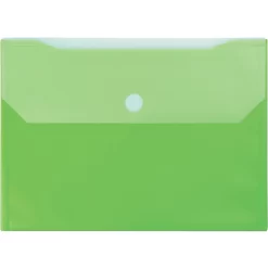 Winnable Velcro Poly File Pockets, Green, 12-Pack