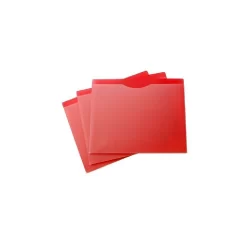 Filexec File Jacket, Clear Front, Red Back, Letter Size, 20 Pack