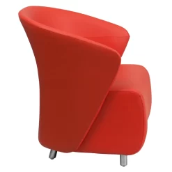 Flash Furniture Leather Curved Barrel Back Lounge Chair - Red -Professional Office Supply Store 3c09fb709d207cfd71ce7030f12e944001b753b2 square1983365 3