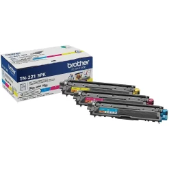 Brother TN221 Standard Yield Colour Toner Cartridges, 3 Pack