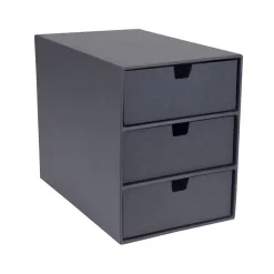Bigso Box Of Sweden Ingrid 3 Drawer Supply Organizer - Dark Grey
