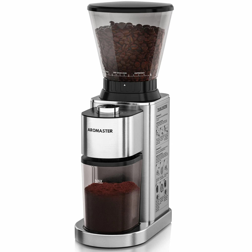 Aromaster Electric Burr Coffee Grinder - Stainless Steel 1 Aromaster Electric Burr Coffee Grinder - Stainless Steel