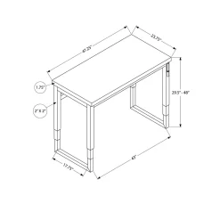 Monarch Specialties - 7676 Computer Desk - Home Office - Standing - Adjustable - 48"L - Work - Laptop - Metal - Brown - Black -Professional Office Supply Store 4abdac6edd9e7f5f5a548d4eede29a8493e2f329 square3022595 8