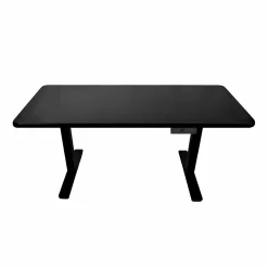 AnthroDesk Dual 72" Electric Standing Desk With Black Frame - Black/Mahogany