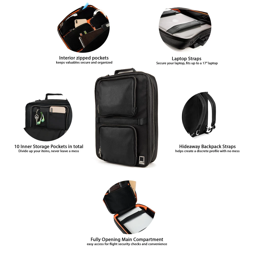 Lencca Quadra 15.6" Laptop Backpack - Black 6 Lencca Quadra 15.6" Laptop Backpack - Black - Image 6