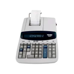 Victor 2-Colour Commercial Ribbon Printing Calculator, 12-Digit Display (1560-6)