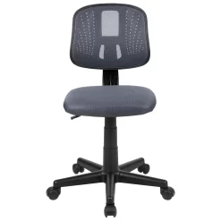 Flash Furniture Flash Fundamentals Mid-Back Grey Mesh Swivel Task Office Chair With Pivot Back, BIFMA Certified