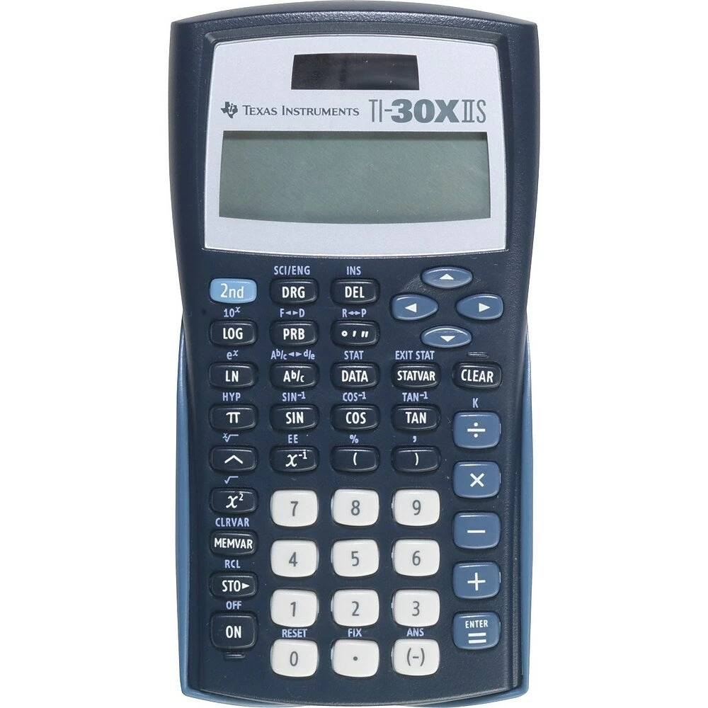 Texas Instruments TI-30XIIS Solar 2-Line Scientific Calculator, Navy 1 Texas Instruments TI-30XIIS Solar 2-Line Scientific Calculator, Navy