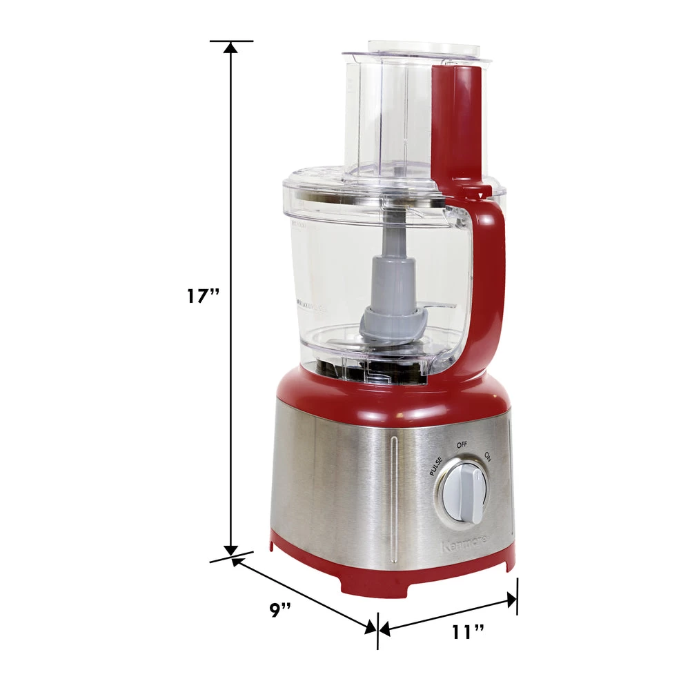 Kenmore 11-Cup Food Processor And Vegetable Chopper - 500W - Red 4 Kenmore 11-Cup Food Processor And Vegetable Chopper - 500W - Red - Image 4