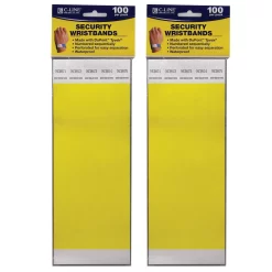 DuPont C-Line Tyvek Security Wristbands - Yellow - 200 Pack (CLI89106-2)