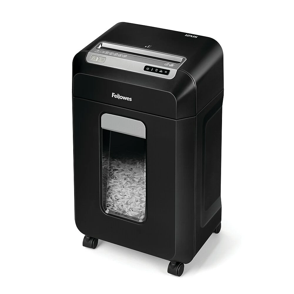Fellowes Microshred 12MS 12-Sheet Micro-Cut Shredder - Black 2 Fellowes Microshred 12MS 12-Sheet Micro-Cut Shredder - Black - Image 2