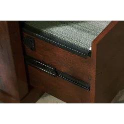 Bush Yorktown Single Pedestal Desk And Bookcase, Antique Cherry -Professional Office Supply Store 5bf23a7d1bbd05f4e7e4763e4a296d187260f64a square1968294 4