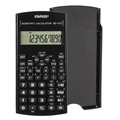 Staples 10-Digit Scientific Handheld Calculator, Black