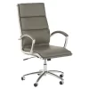 Bush Business Furniture Modelo High Back Leather Executive Office Chair, Washed Grey (CH1701WGL-03)