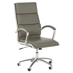 Bush Business Furniture Modelo High Back Leather Executive Office Chair, Washed Grey (CH1701WGL-03)