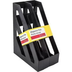 Magazine File - 3" X 9 5/8" - Black - 2 Pack
